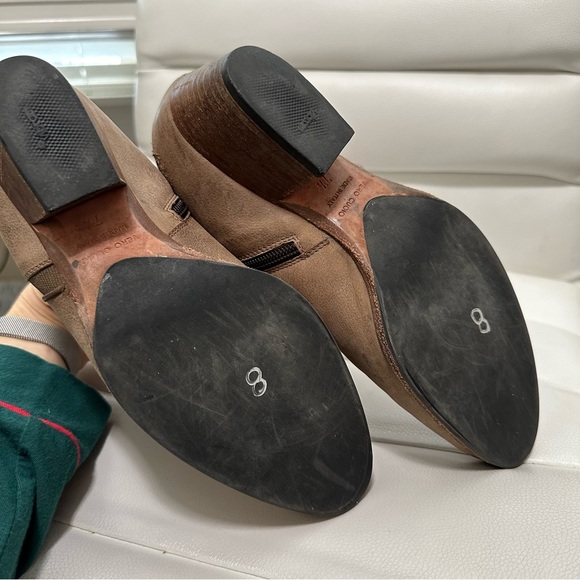 Aquatalia Taupe Weatherproof Leather Ankle Booties 7.5 - Picture 5 of 7